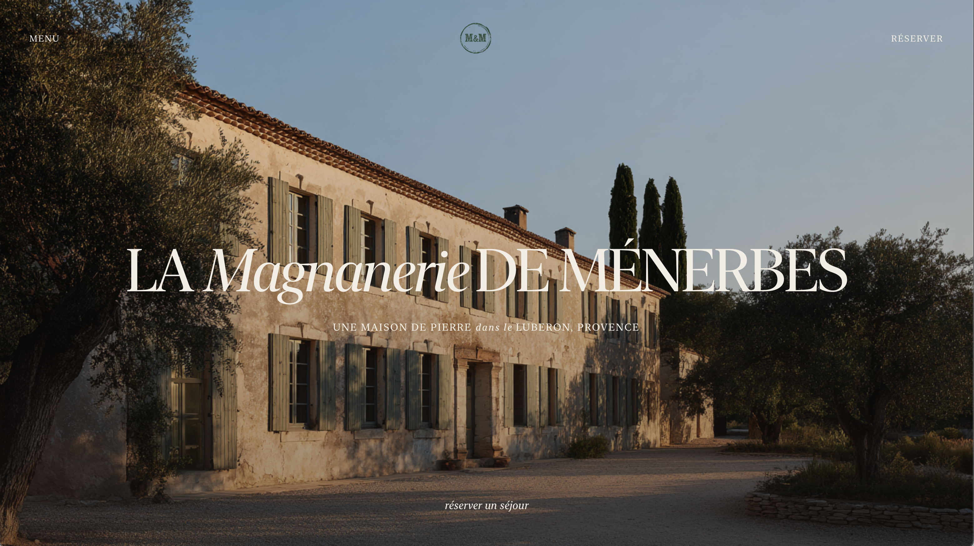Aperçu — page d'accueil de La Magnanerie de Ménerbes